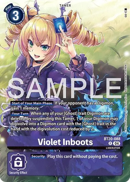 Violet Inboots - BT20-088 (Digimon Liberator Debuggers Set) card art