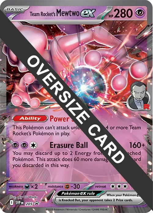 Team Rocket's Mewtwo ex card art