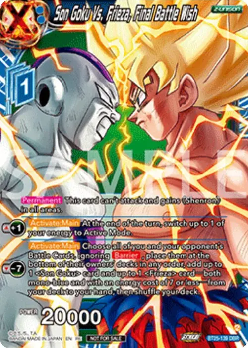 Son Goku Vs. Frieza, Final Battle Wish (Deluxe Pack 2025 Vol.2) card art