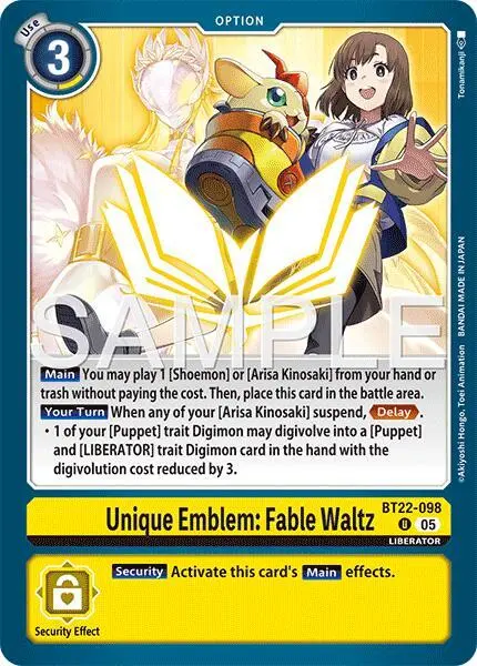 Unique Emblem: Fable Waltz card art