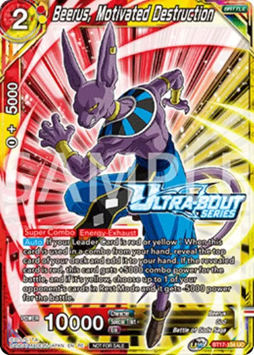 Beerus, Motivated Destruction (Event Pack 17) card art
