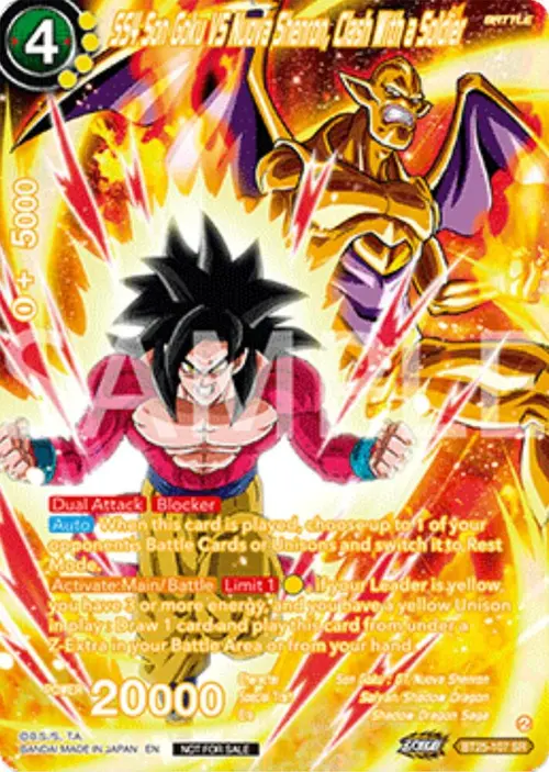 SS4 Son Goku Vs Nuova Shenron, Clash With a Soldier (Premium Alt-Art Set 2025 Vol.2) card art