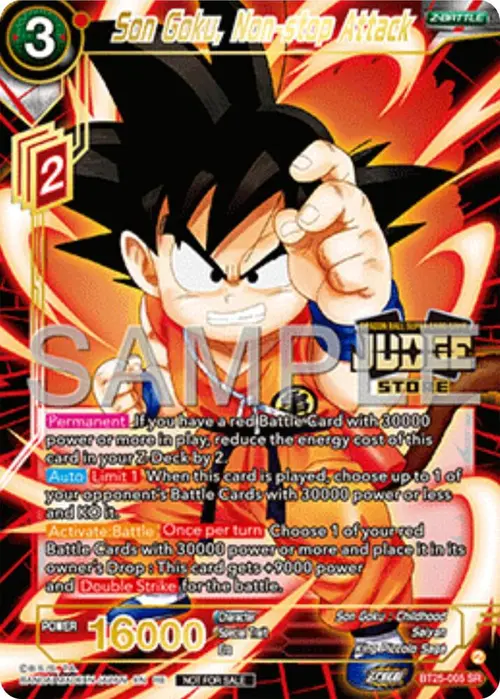 Son Goku, Non-stop Attack (Judge Pack Vol.17) (Store) card art
