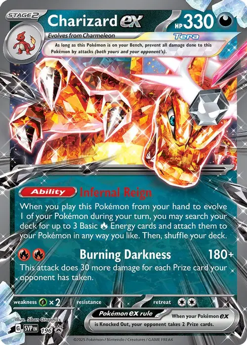Charizard ex -196 card art