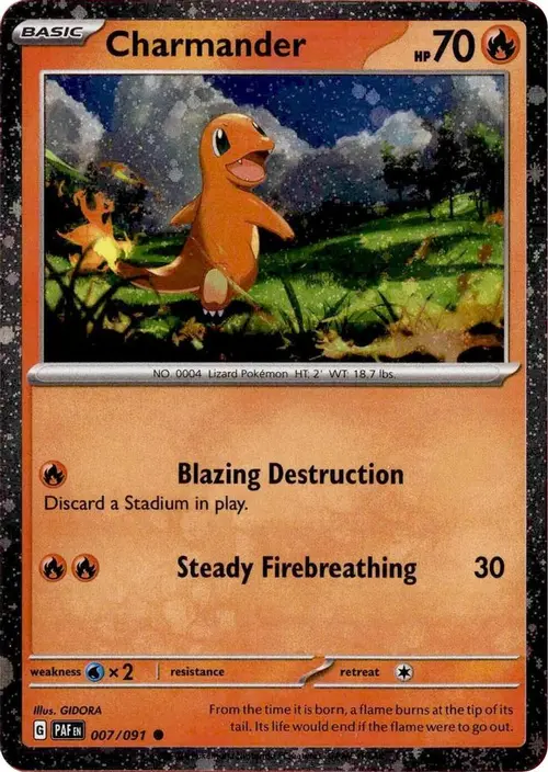 Charmander - 007/091 (Cosmos Holo) card art