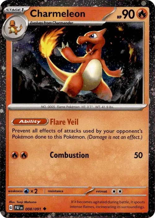 Charmeleon - 008/091 (Cosmos Holo) card art