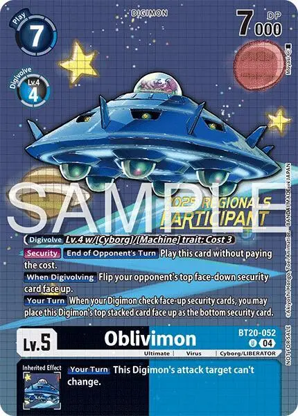 Oblivimon (Regionals 25-26 Season 2 Participant) card art