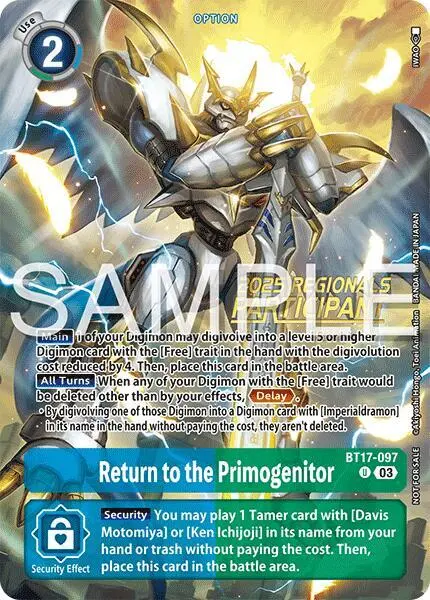 Return to the Primogenitor (Regionals 25-26 Season 2 Participant) card art
