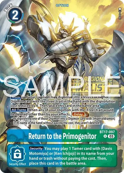 Return to the Primogenitor (Regionals 25-26 Season 2 Finalist) card art