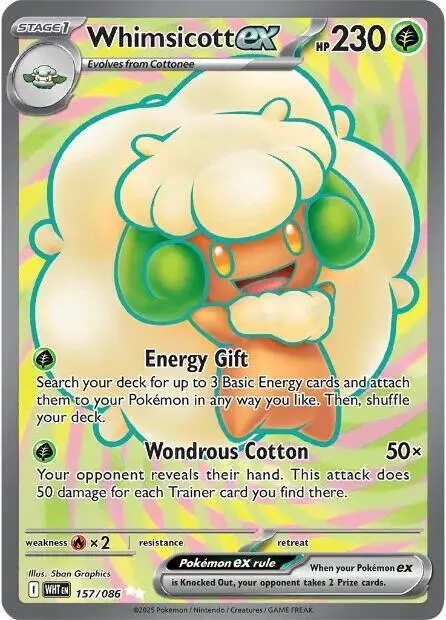 Whimsicott ex - 157/086 card art