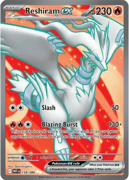 Reshiram ex - 158/086 card art