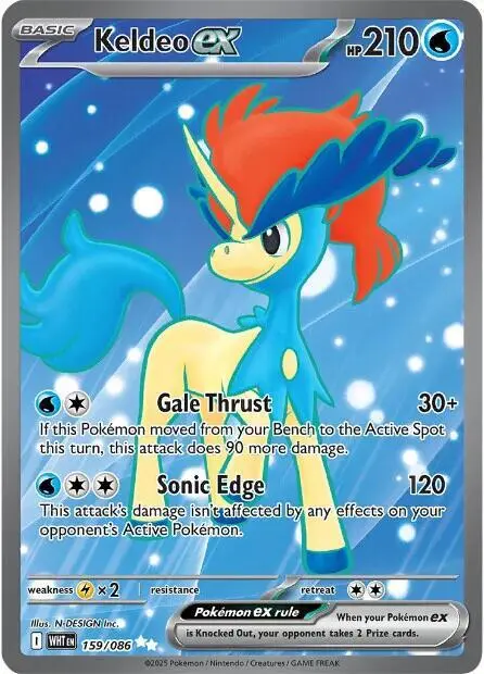Keldeo ex - 159/086 card art