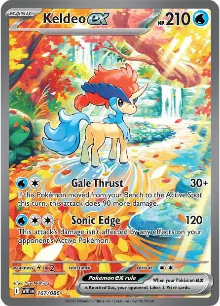 Keldeo ex - 167/086 card art
