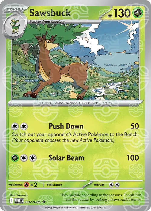 Sawsbuck (Master Ball Pattern) card art