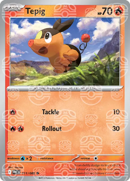 Tepig (Master Ball Pattern) card art