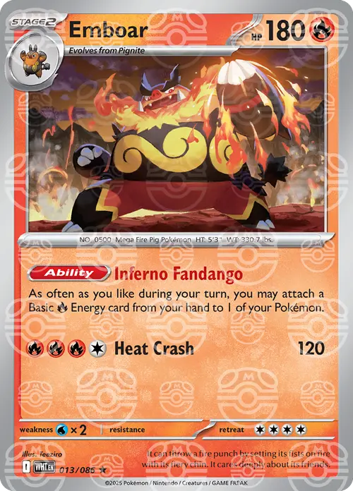 Emboar (Master Ball Pattern) card art