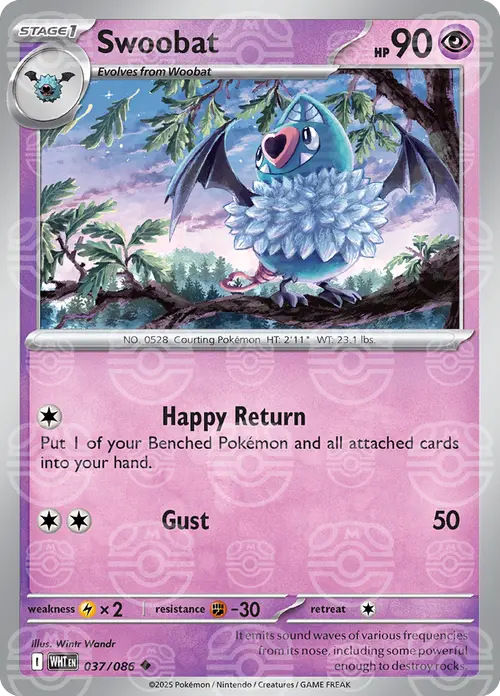 Swoobat (Master Ball Pattern) card art