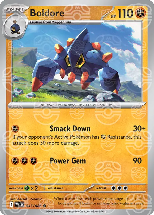 Boldore (Master Ball Pattern) card art