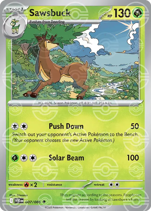 Sawsbuck (Poke Ball Pattern) card art