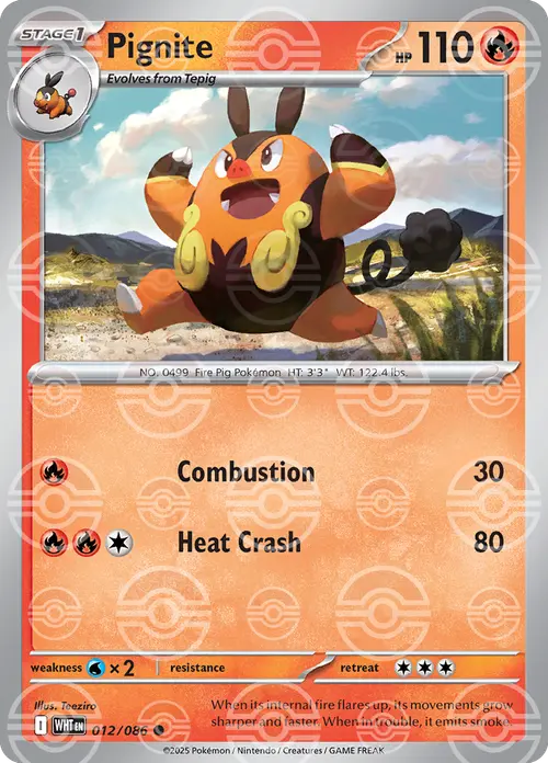 Pignite (Poke Ball Pattern) card art