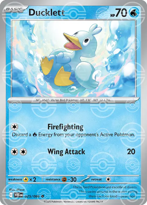 Ducklett (Poke Ball Pattern) card art