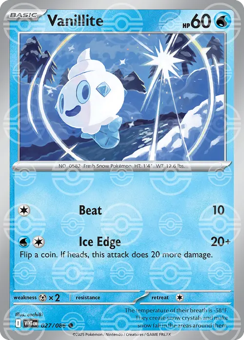 Vanillite (Poke Ball Pattern) card art