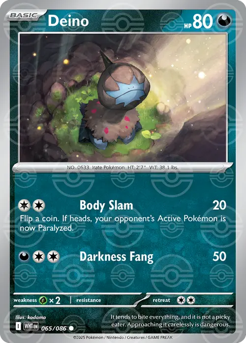 Deino (Poke Ball Pattern) card art