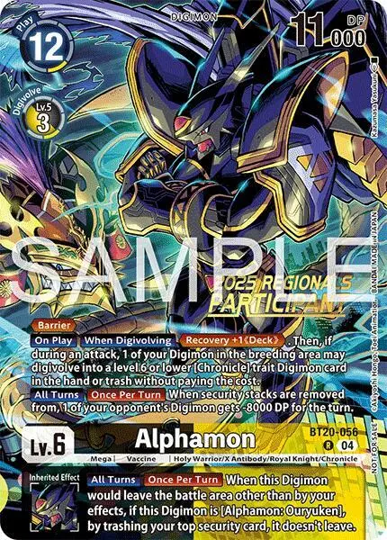 Alphamon (Regionals 25-26 Season 2 Participant) card art