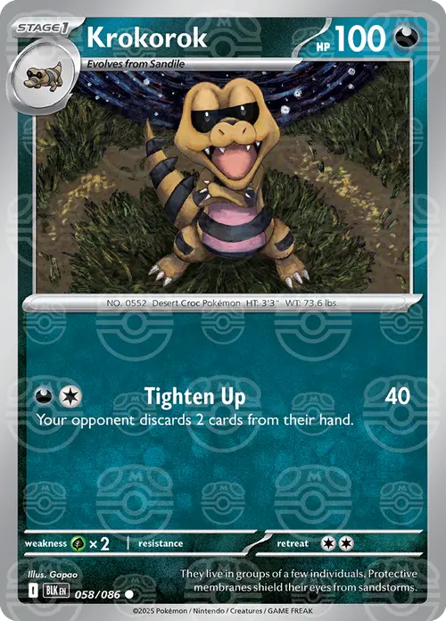 Krokorok (Master Ball Pattern) card art