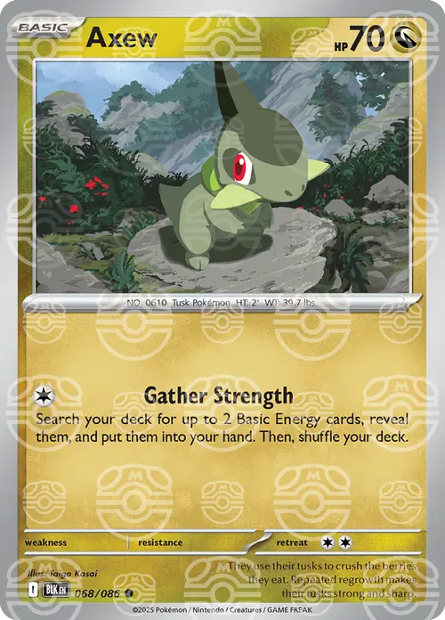 Axew (Master Ball Pattern) card art