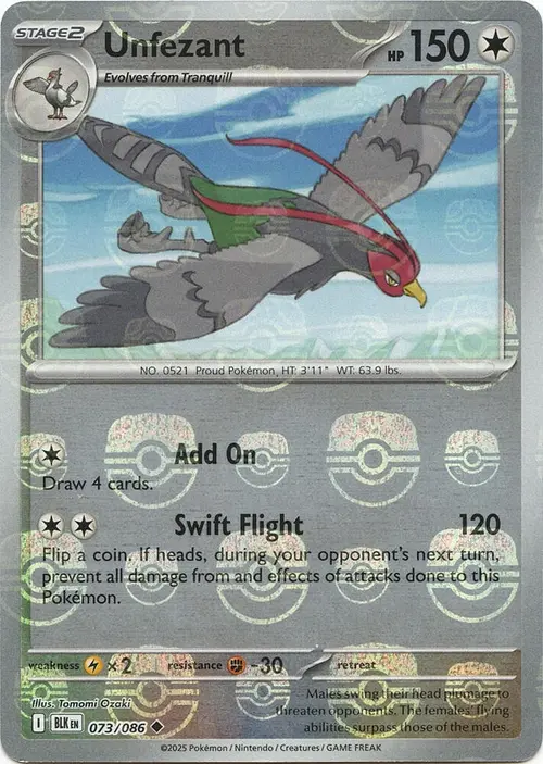 Unfezant (Master Ball Pattern) card art
