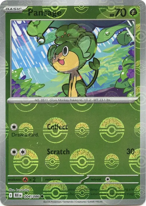 Pansage (Poke Ball Pattern) card art