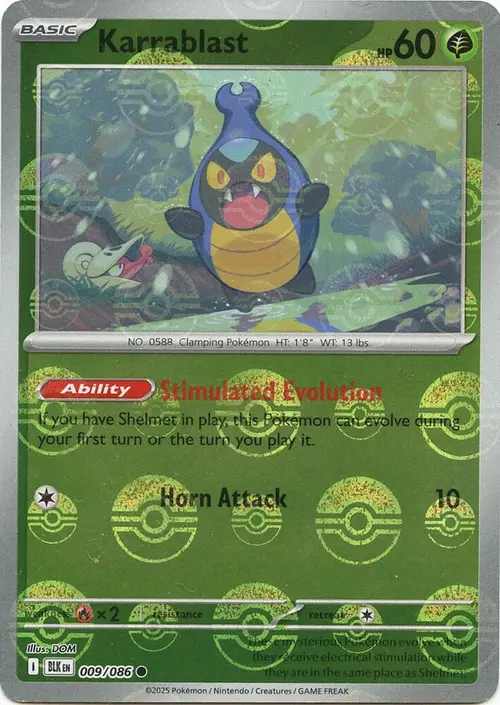 Karrablast (Poke Ball Pattern) card art
