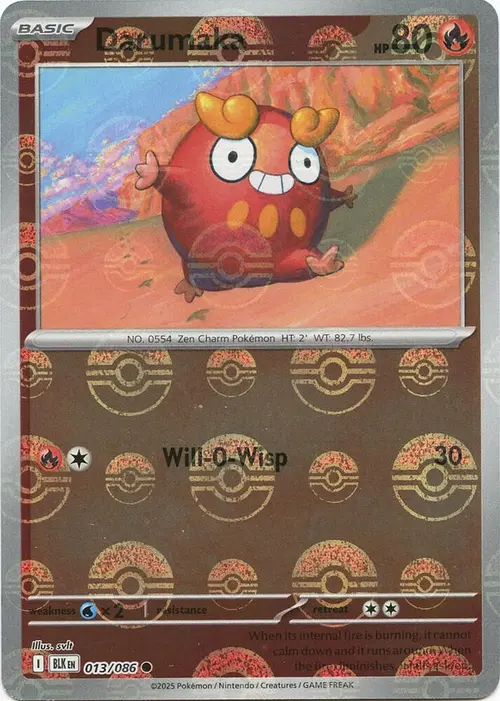 Darumaka (Poke Ball Pattern) card art