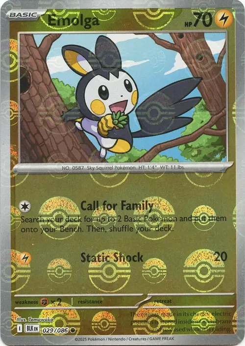 Emolga (Poke Ball Pattern) card art