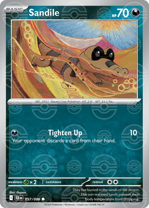 Sandile (Poke Ball Pattern) card art