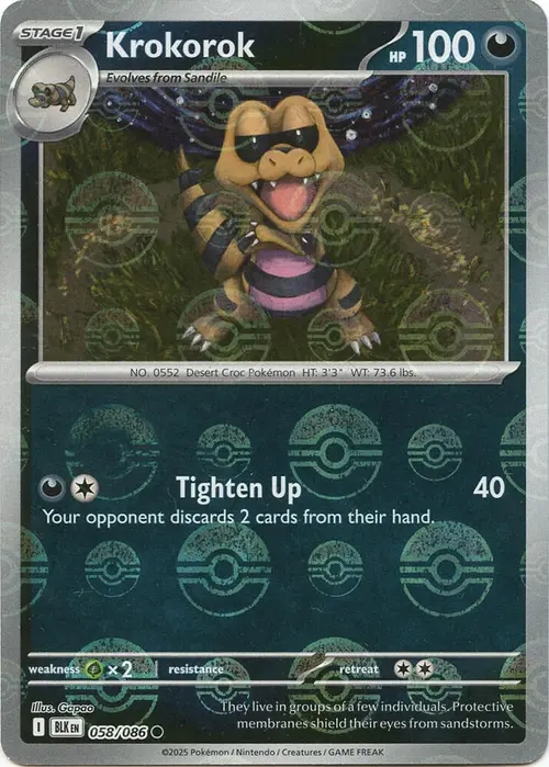 Krokorok (Poke Ball Pattern) card art