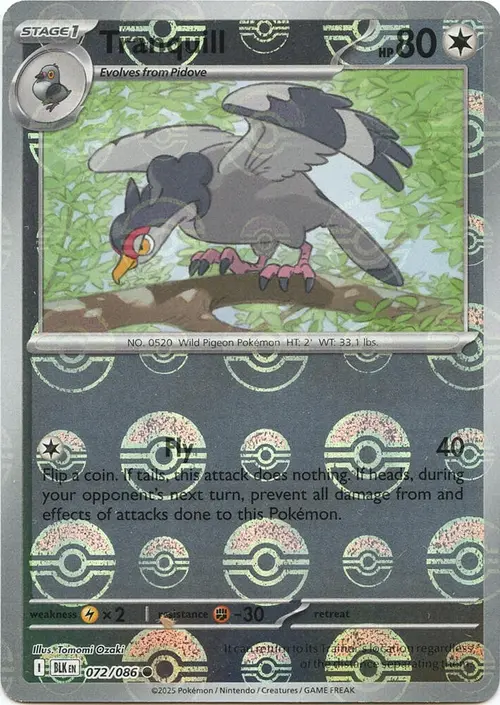 Tranquill (Poke Ball Pattern) card art