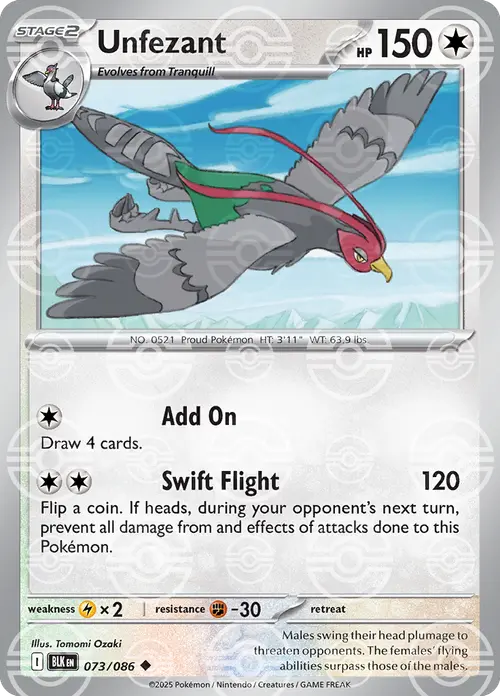 Unfezant (Poke Ball Pattern) card art