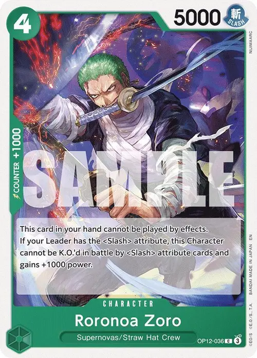 Roronoa Zoro (036) card art