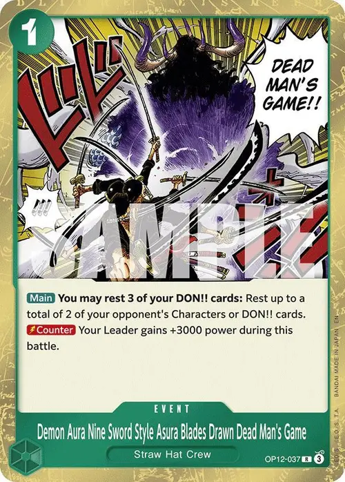 Demon Aura Nine Sword Style Asura Blades Drawn Dead Man's Game card art