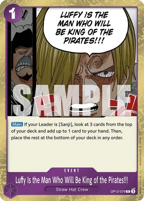 Luffy Is the Man Who Will Be King of the Pirates!!! card art