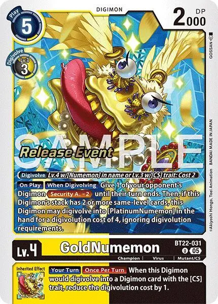 GoldNumemon card art