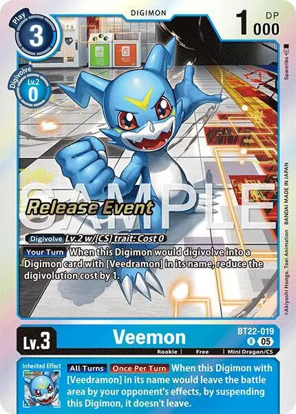 Veemon card art