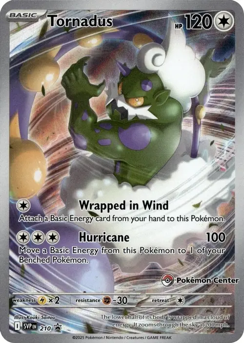 Tornadus - 210 (Pokemon Center Exclusive) card art