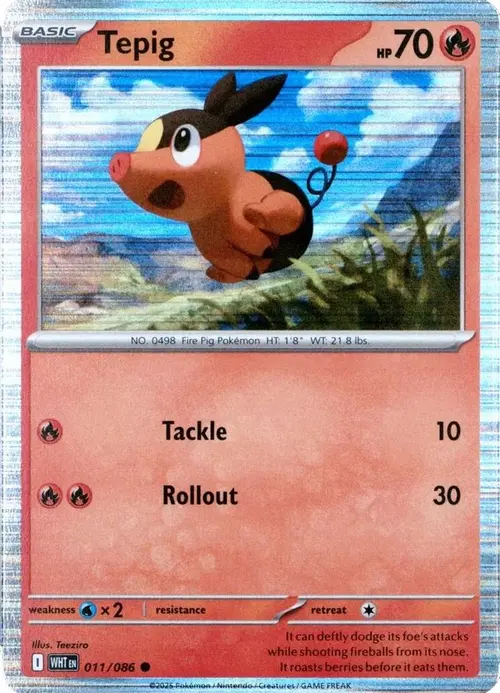 Tepig - 011/086 (Unova Poster Collection) card art