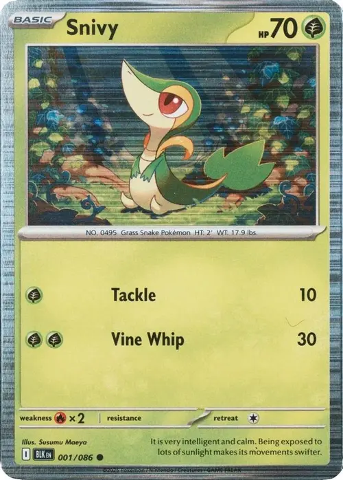 Snivy - 001/086 (Unova Poster Collection) card art