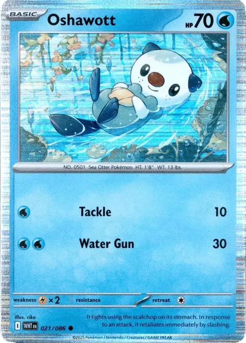 Oshawott - 021/086 (Unova Poster Collection) card art