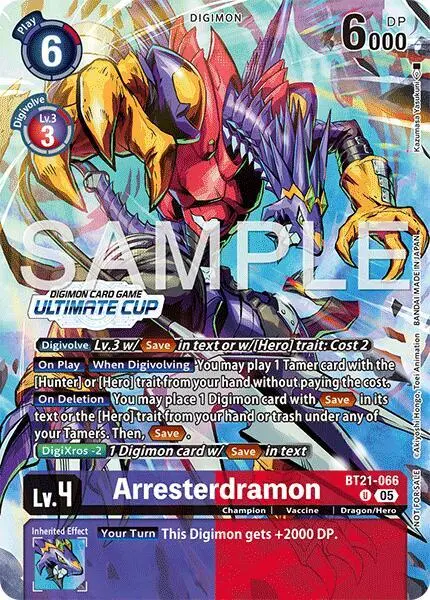 Arresterdramon (Ultimate Cup 25-26 Season 2) card art