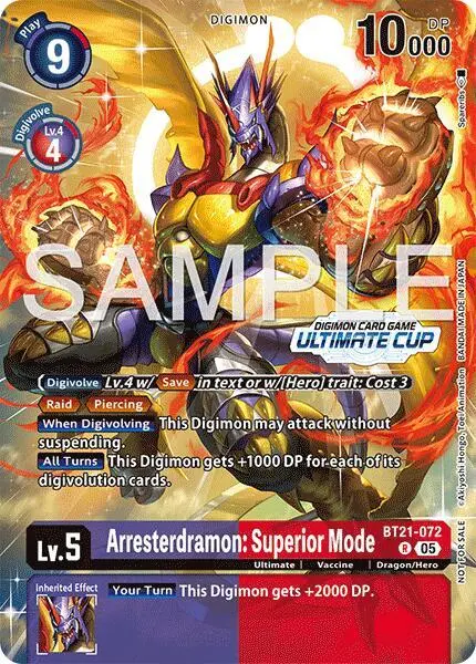 Arresterdramon: Superior Mode (Ultimate Cup 25-26 Season 2) card art